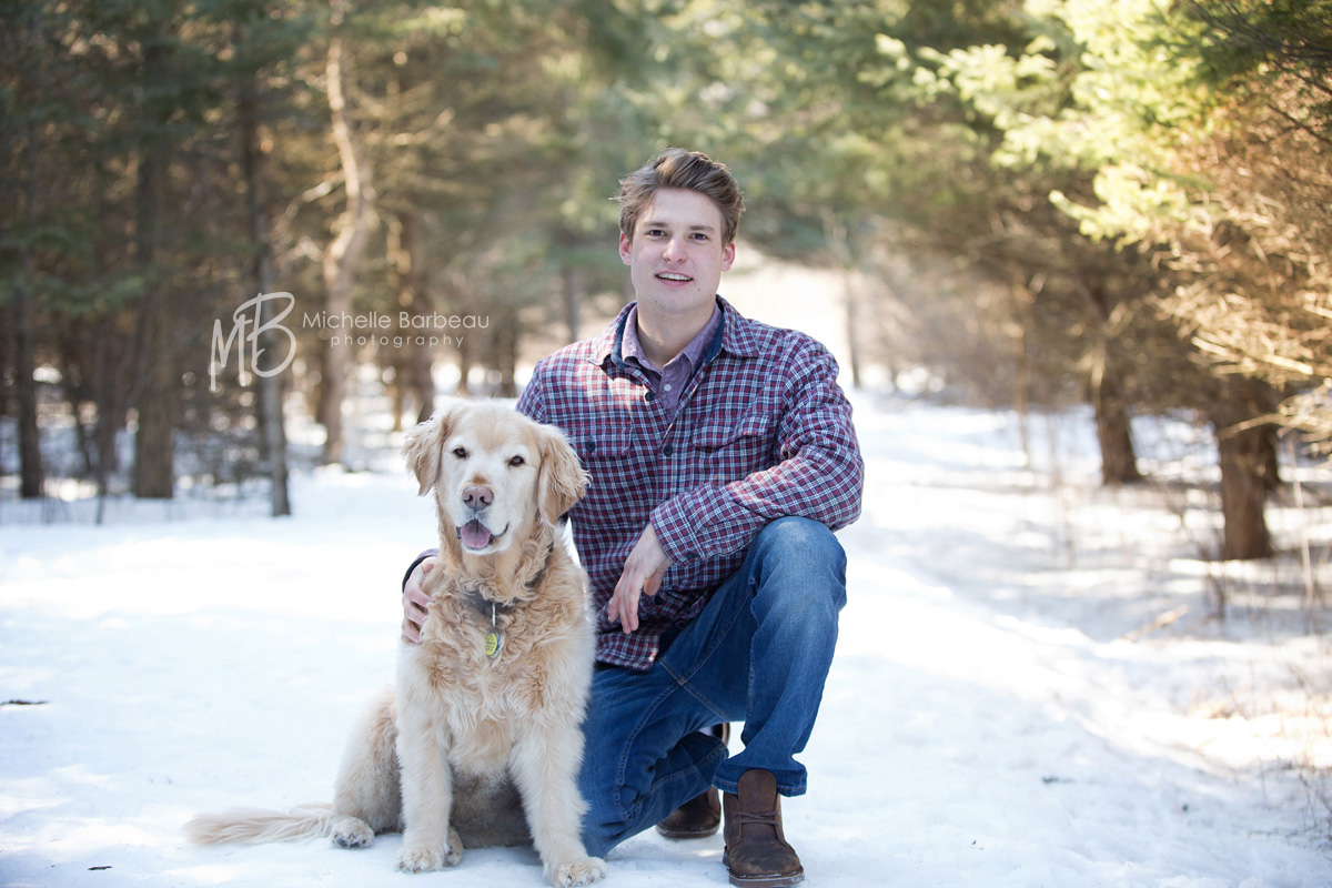 boy with his dog