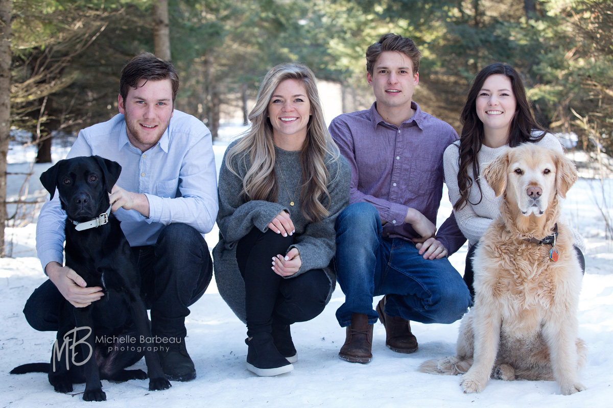 young adults with their pet dogs