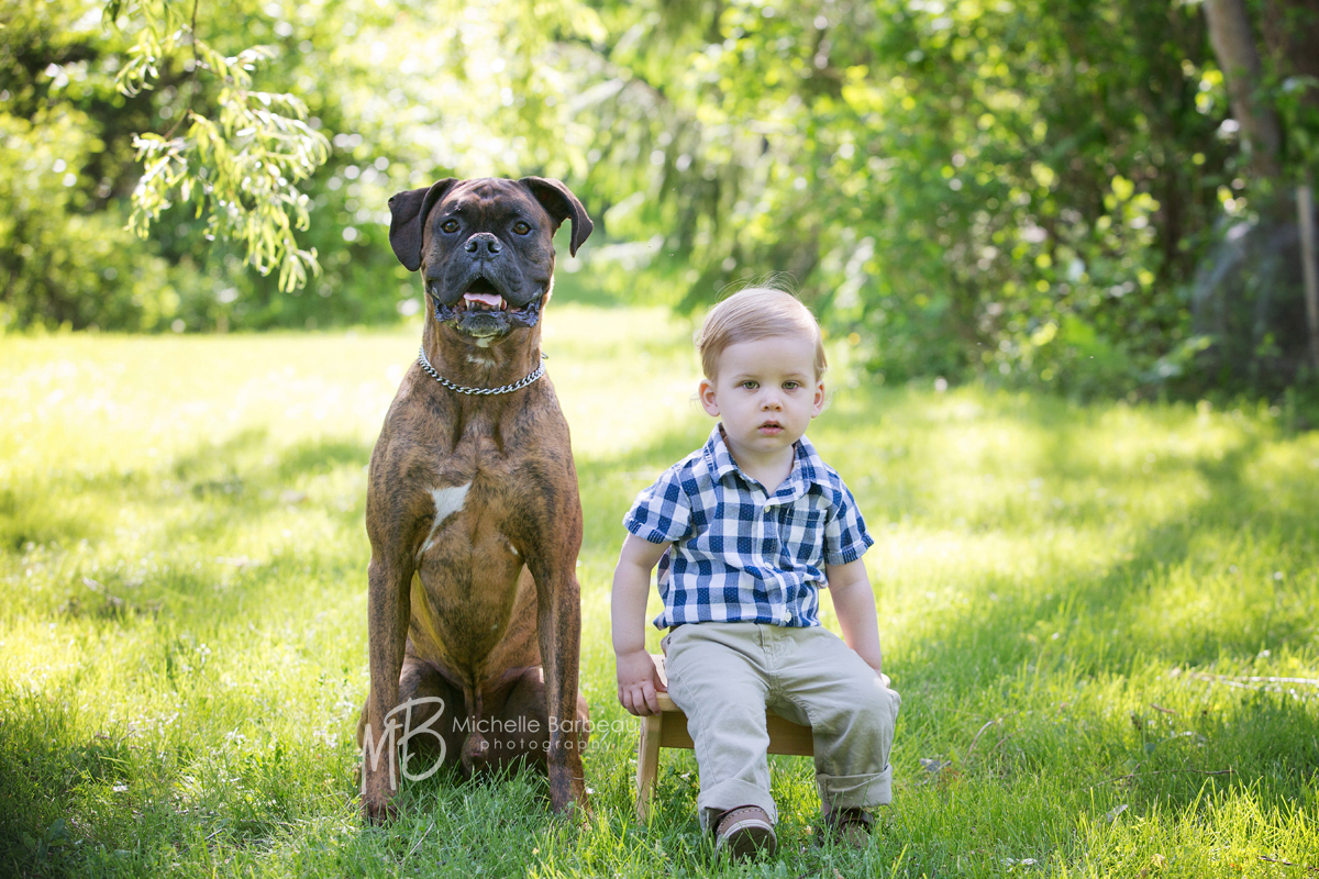 boy with dog