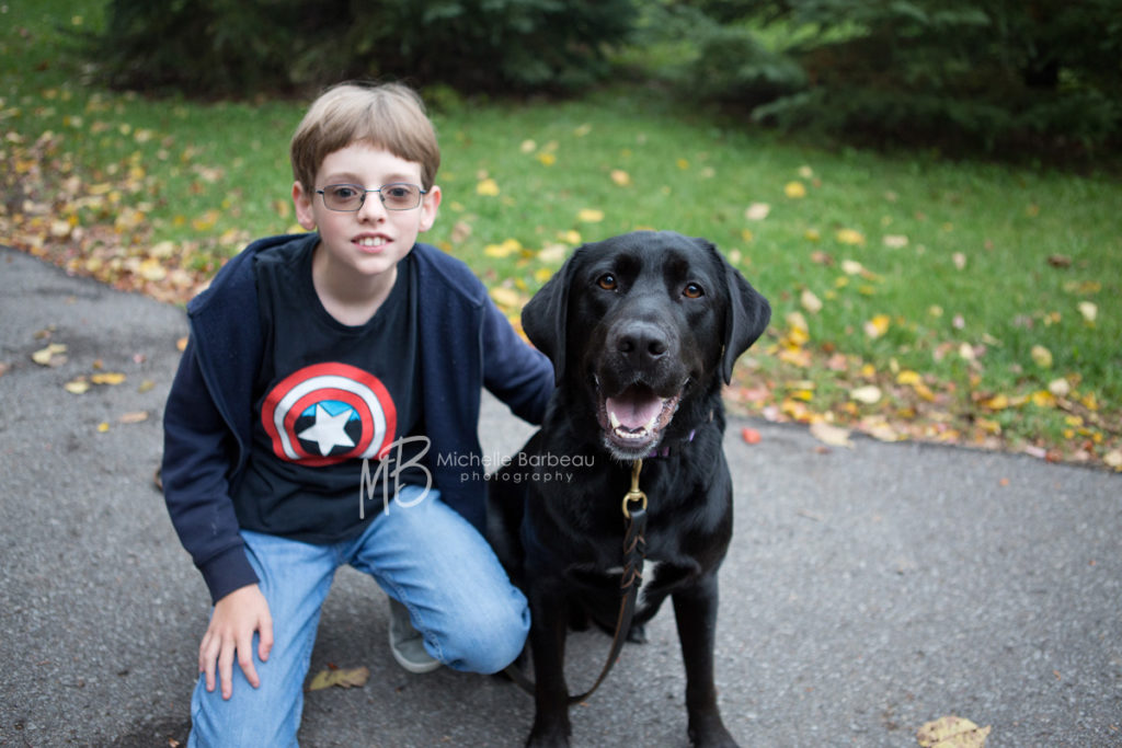 boy with dog