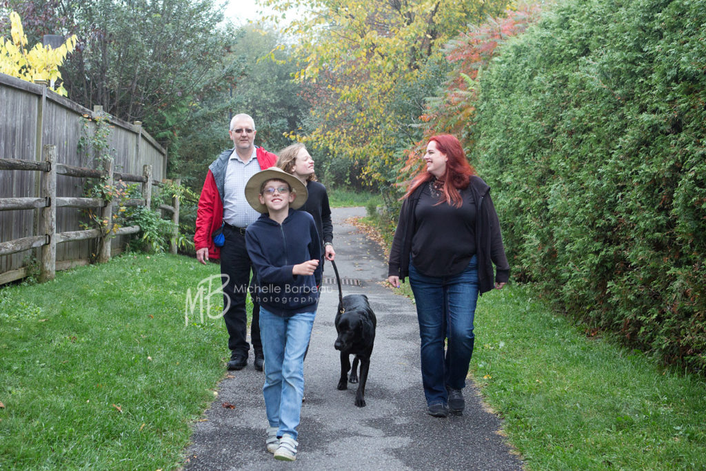 family walking