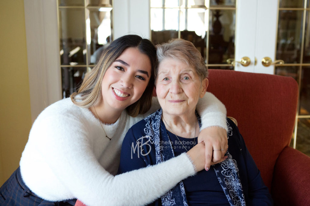 grandmother with granddaughter