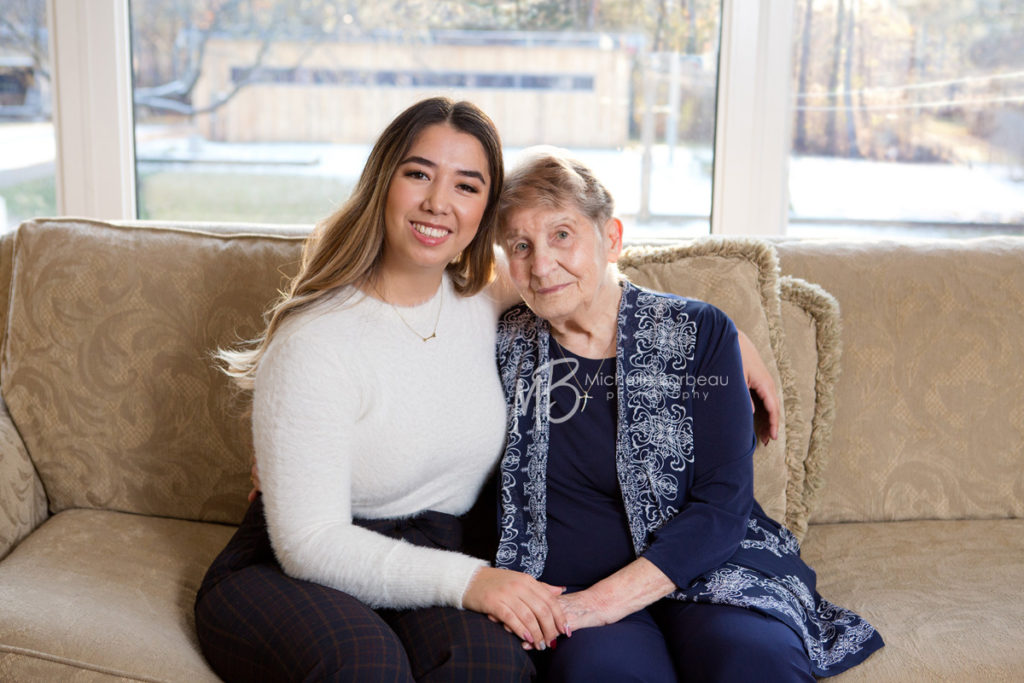 sweet grandma with granddaughter