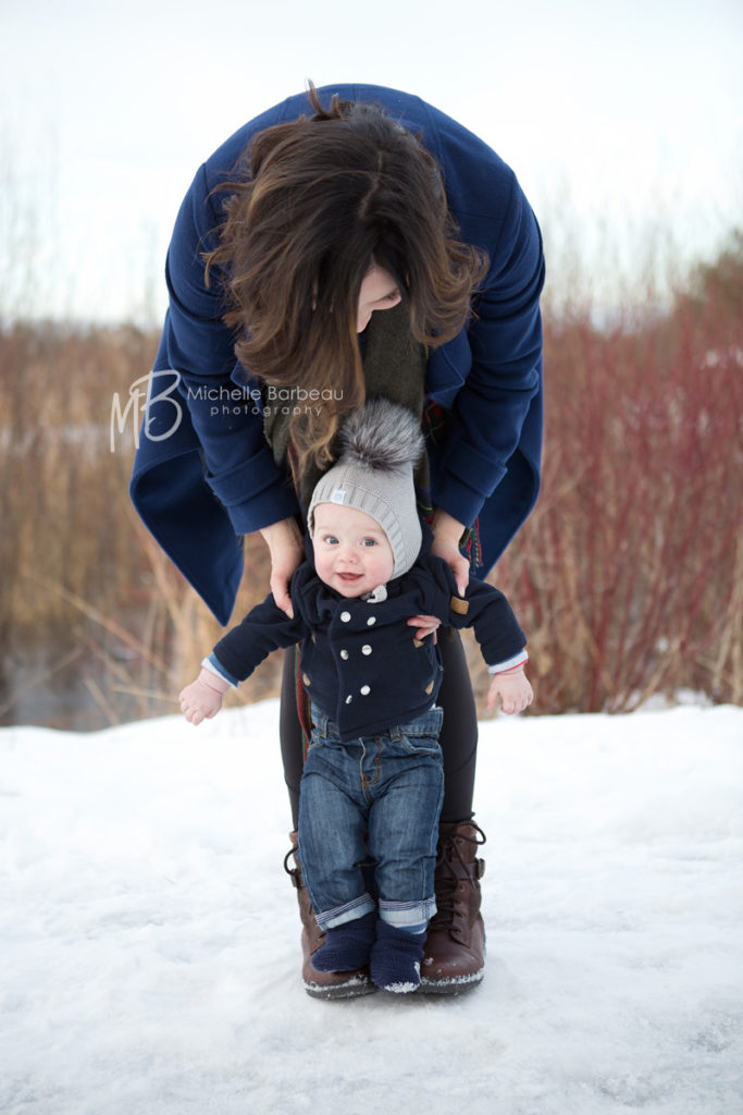 baby in snow