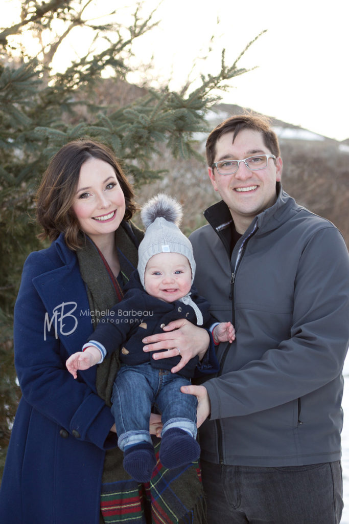 Family of 3, winter family photos