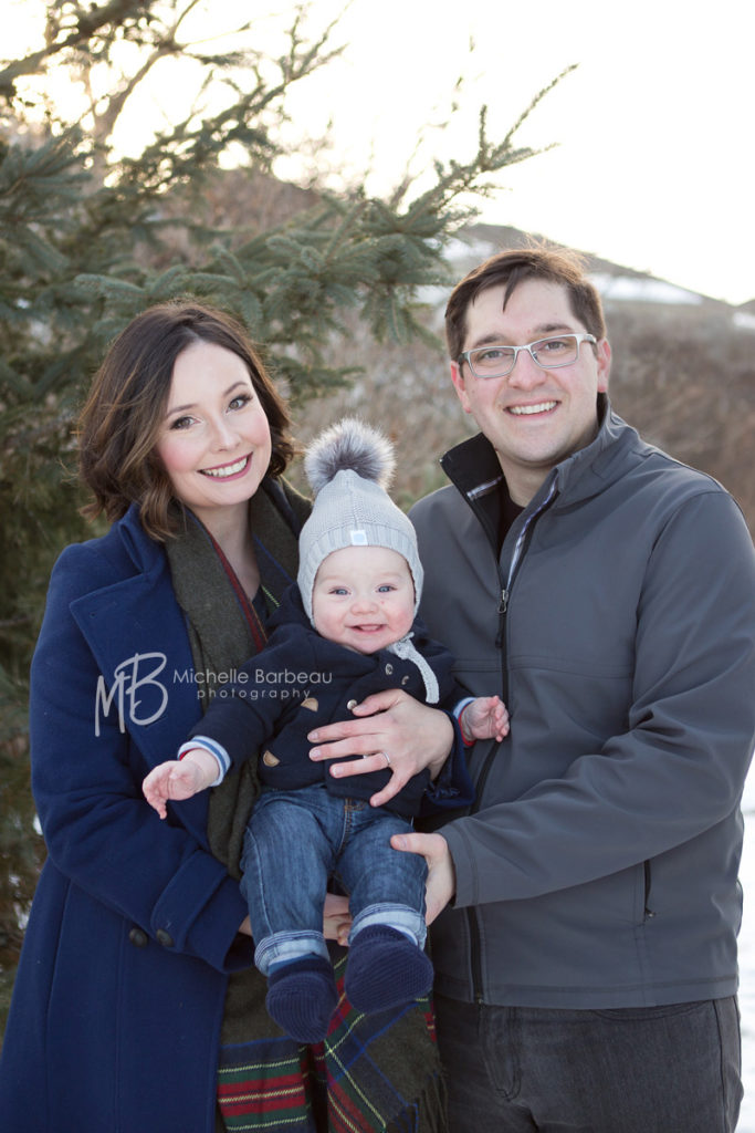 Family of 3, winter family photos
