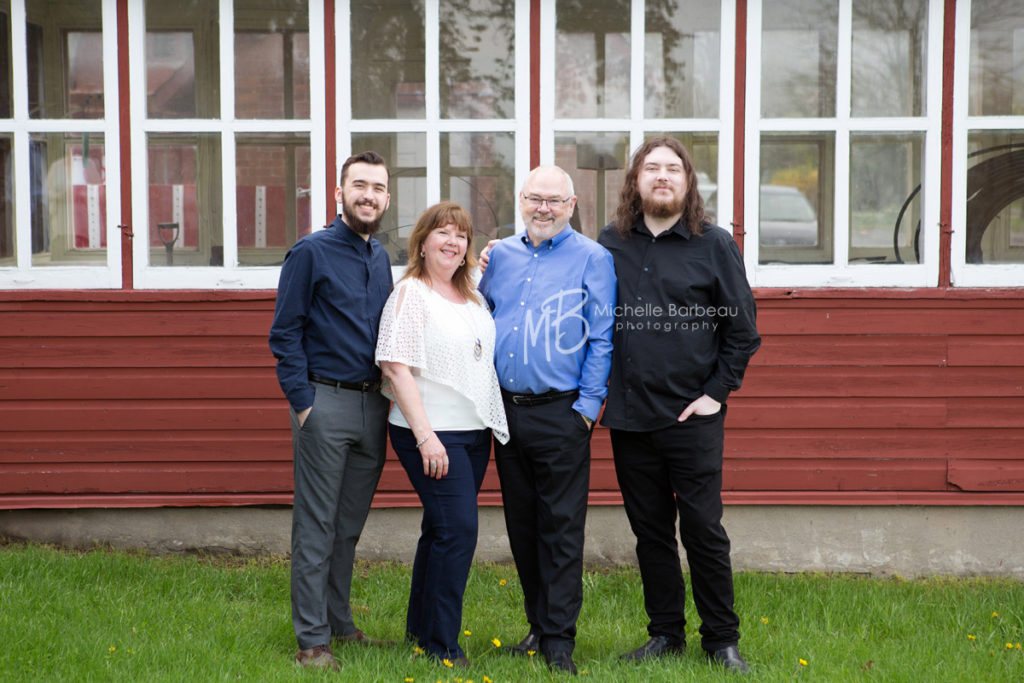 family photo at the experimental farm