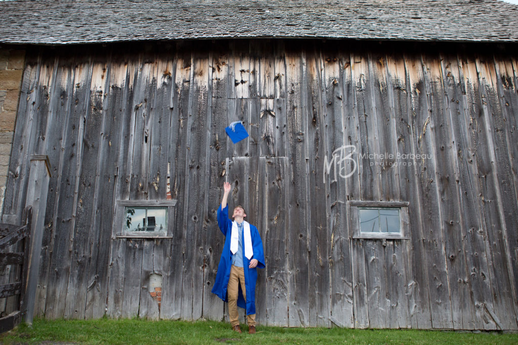 cap and gown graduation photo