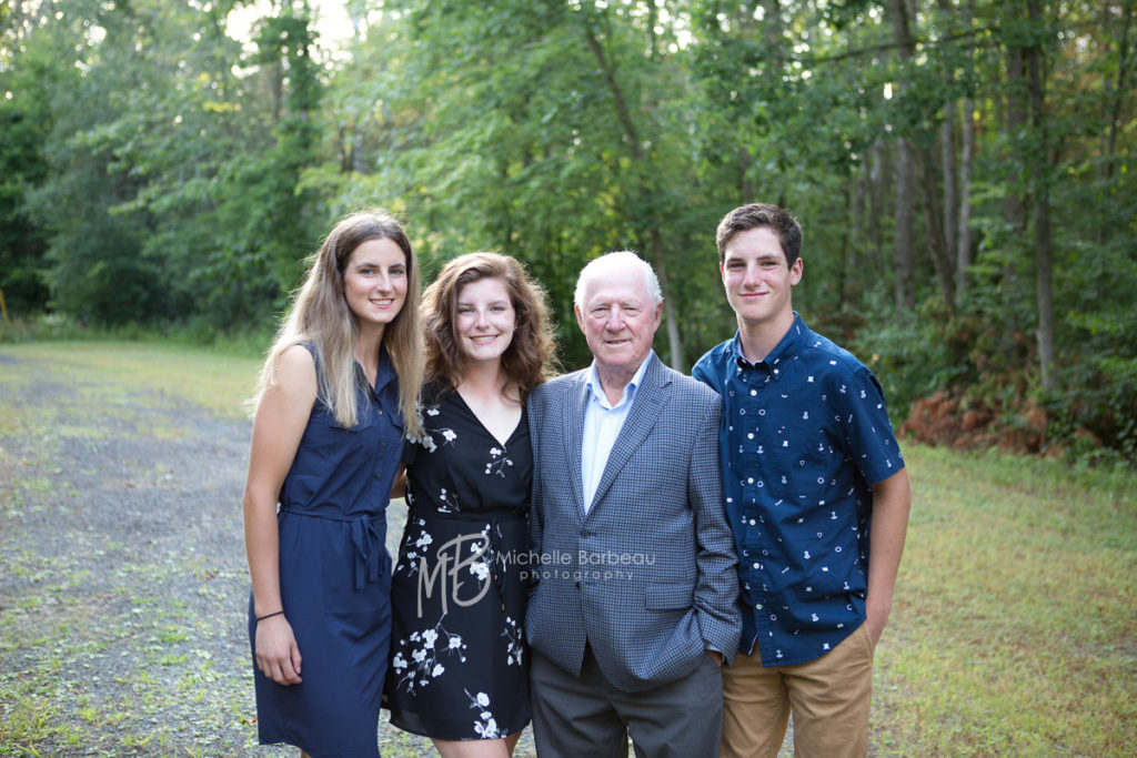 grandfather with grandkids