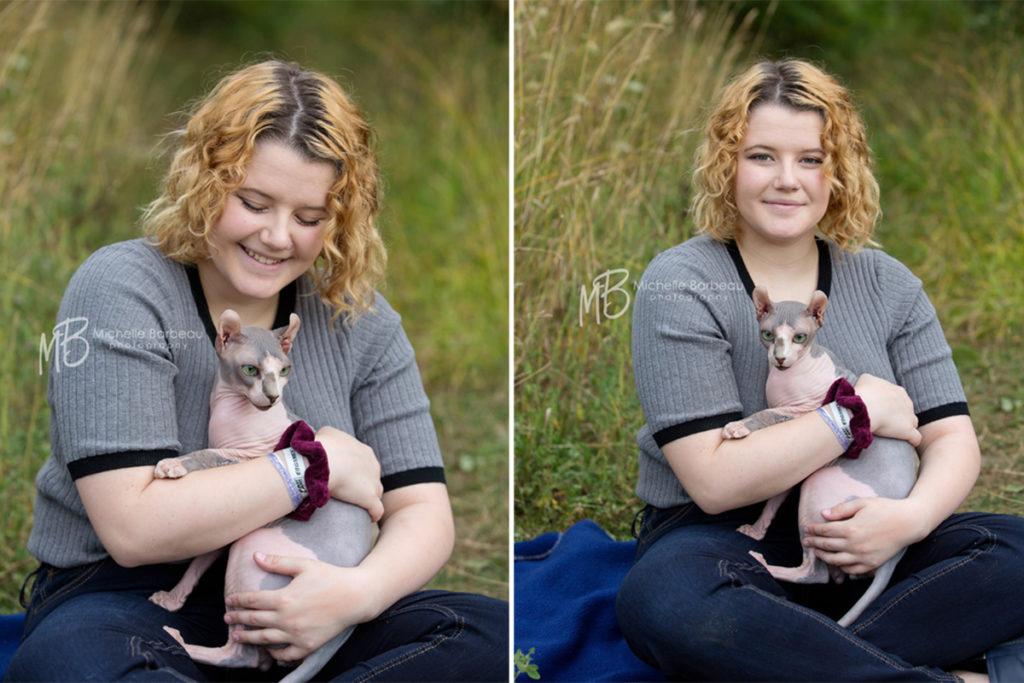 girl with cat